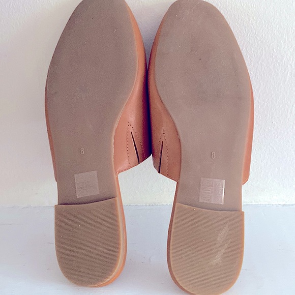 Madewell Cory leather flat mules English saddle tan size 8 - Picture 10 of 14